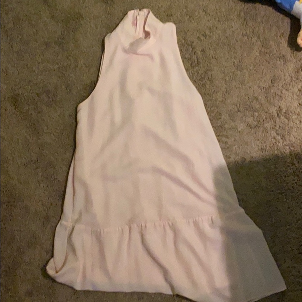 high neck mini dress